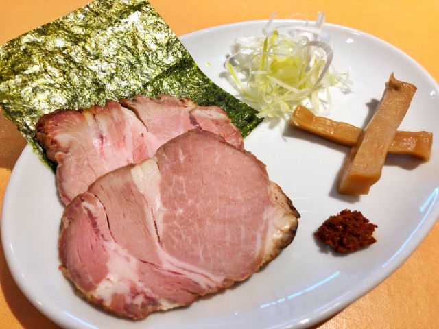 名古屋市天白区原ラーメン【らぁ麺 蒼空(そら)】つけめん具材