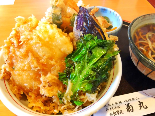 平針ランチ(試験場近く)【めん処 菊丸】天丼１