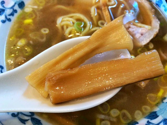 平針ラーメン(試験場近く)【味楽】メンマ