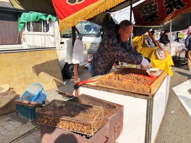 覚王山イベント【日泰寺縁日】焼き栗