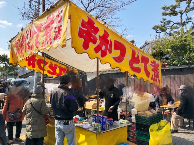 覚王山イベント【日泰寺縁日】串カツ、どて煮１